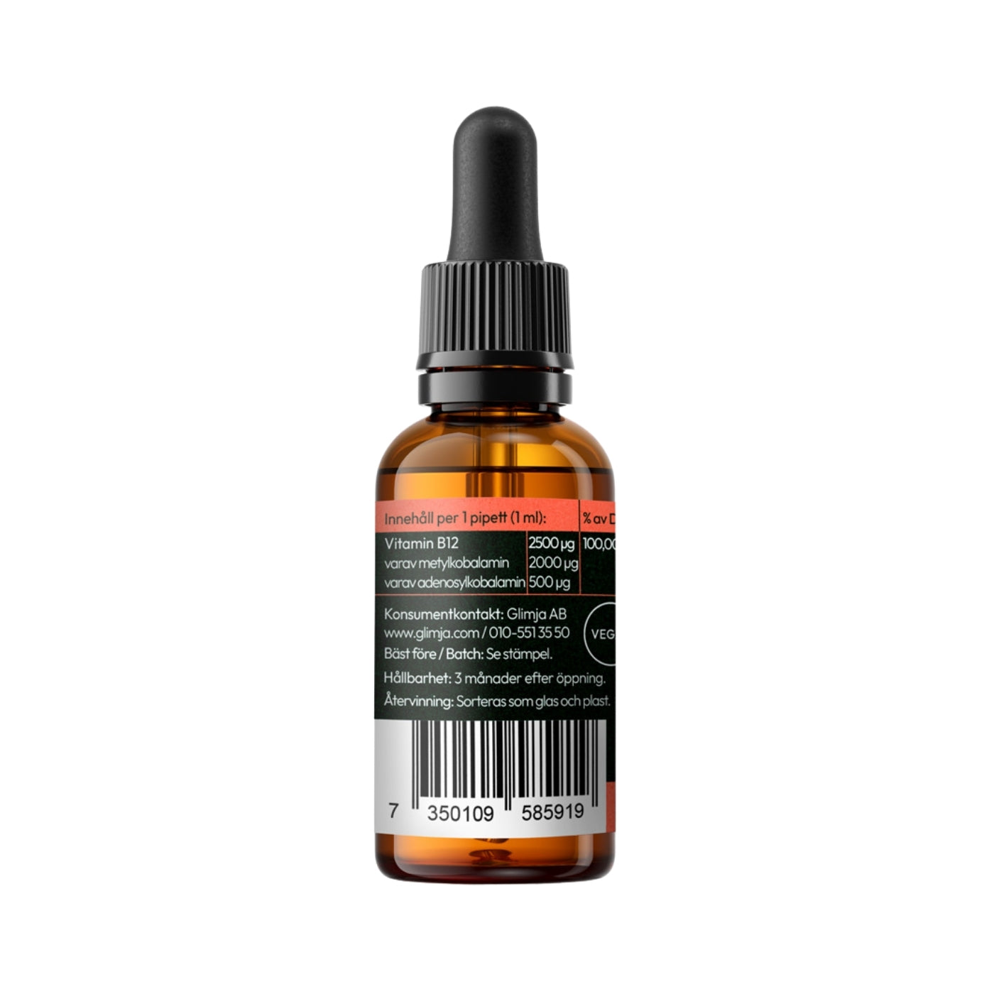 Flytende Aktiv B-12, 30 ml - Glimja