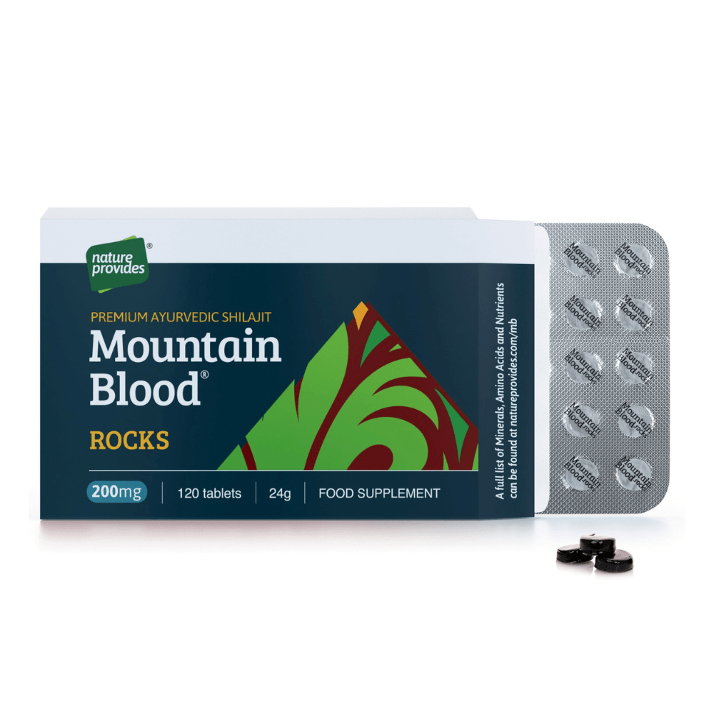 Mountain Blood® Rocks Shilajit, 120 tabletter