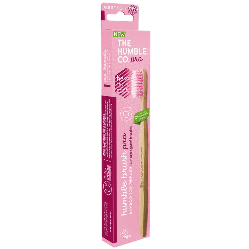 Humble Brush Pro Bambutandborste Mjuk, Rosa