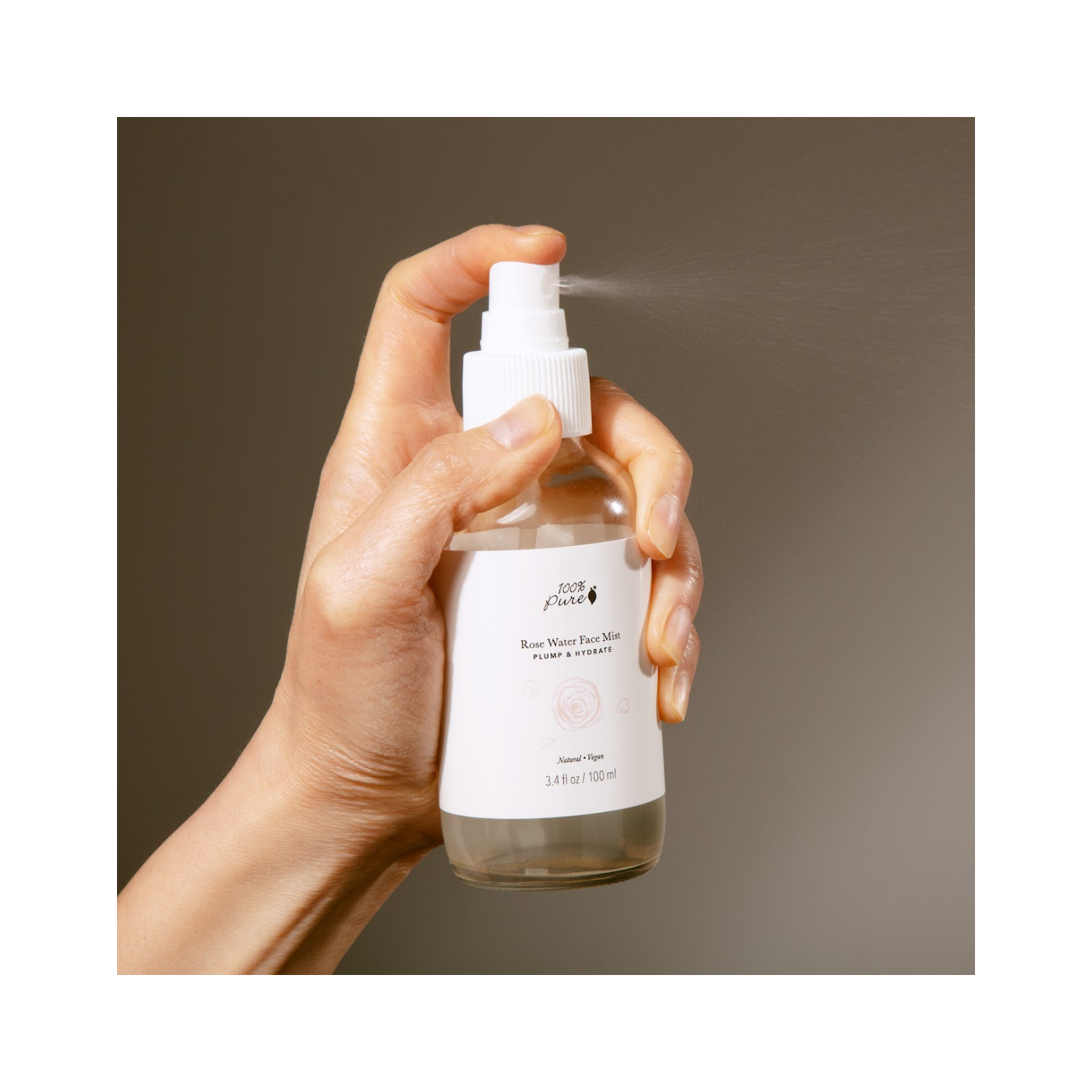 Rosevand ansigtsspray 100 ml - 100% Pure