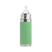 Insulated Stainless Steel Baby Bottle with Silicone Sleeve 260 ml Moss - Pura Stainless