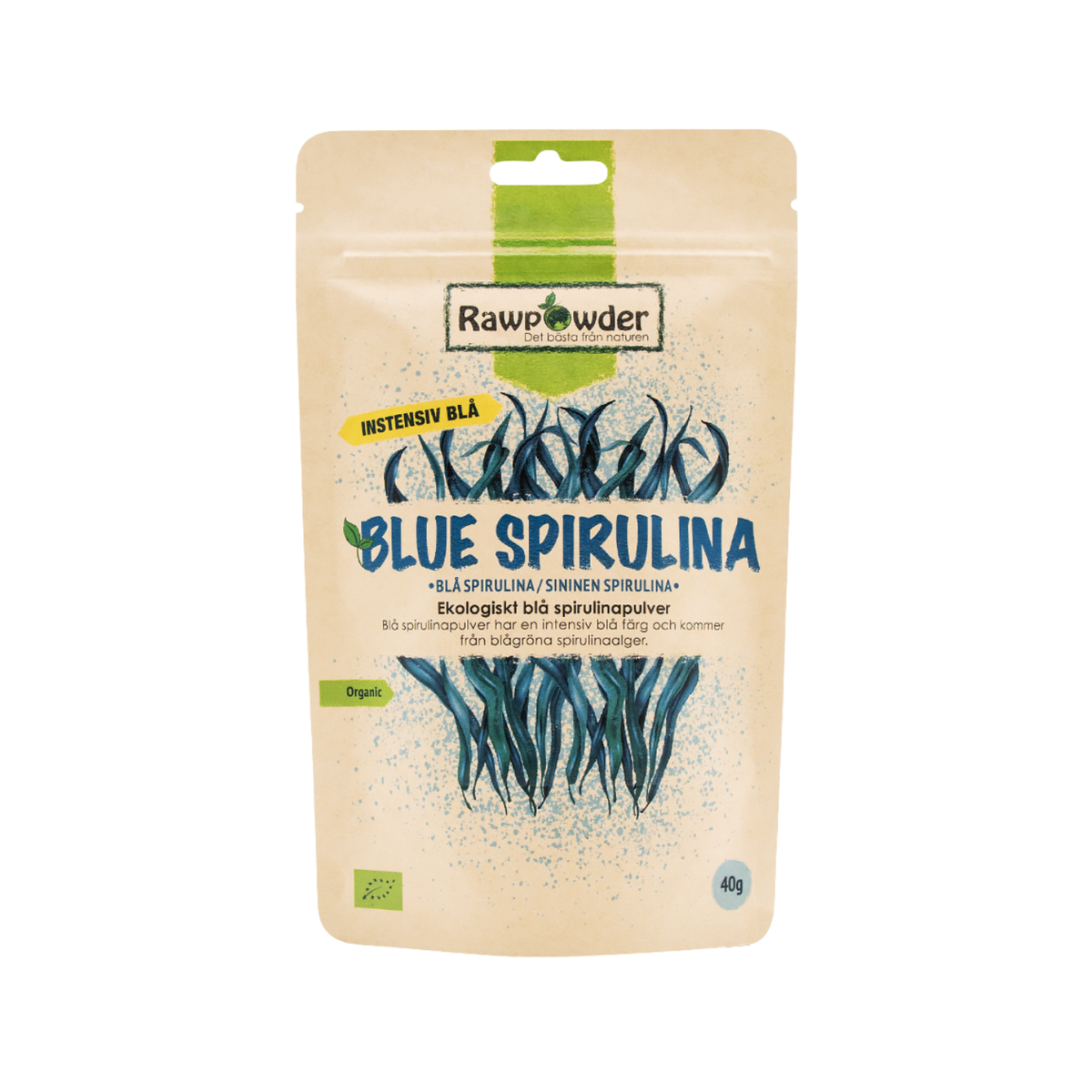 Organic Blue Spirulina Powder 40 g - Rawpowder