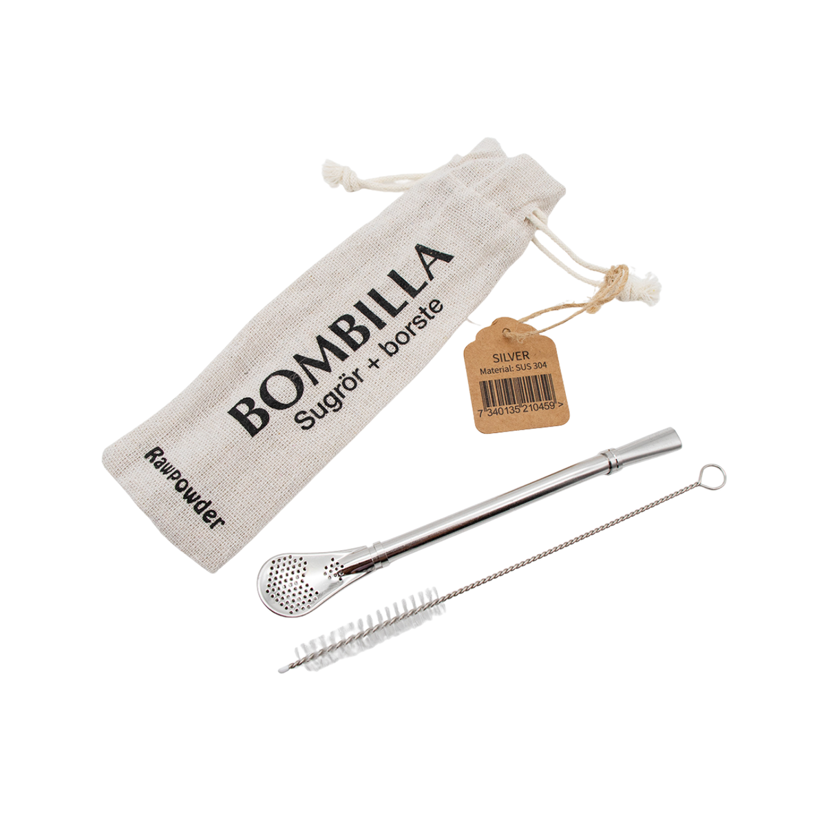Yerba Straw/Bombilla Silver - Rawpowder