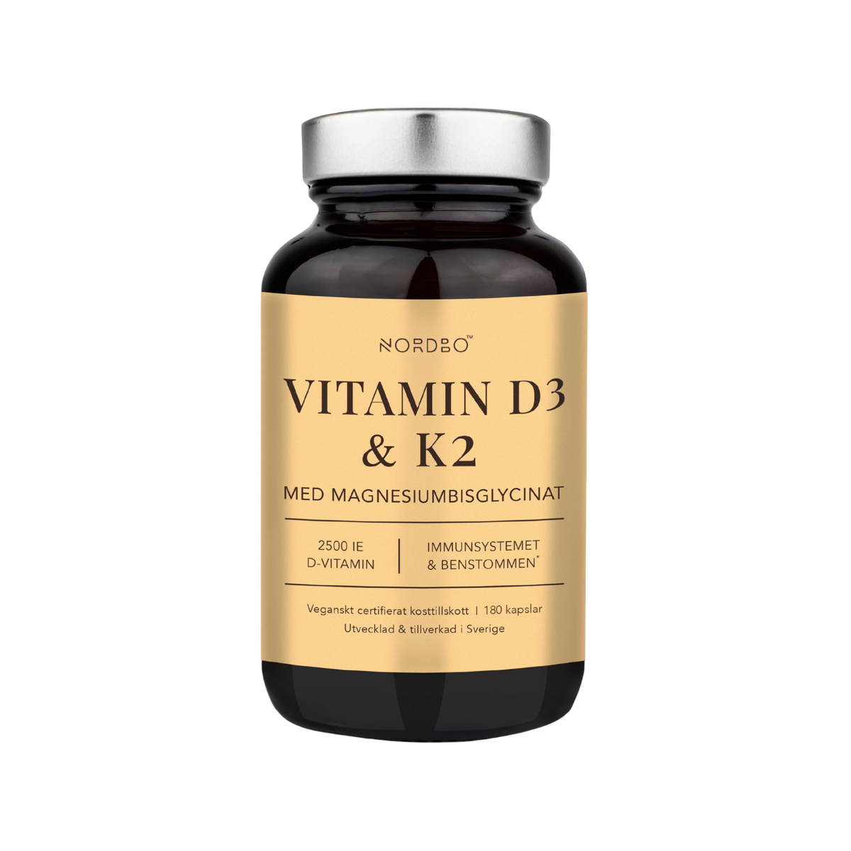 D3 & K2 180 capsules - Nordbo