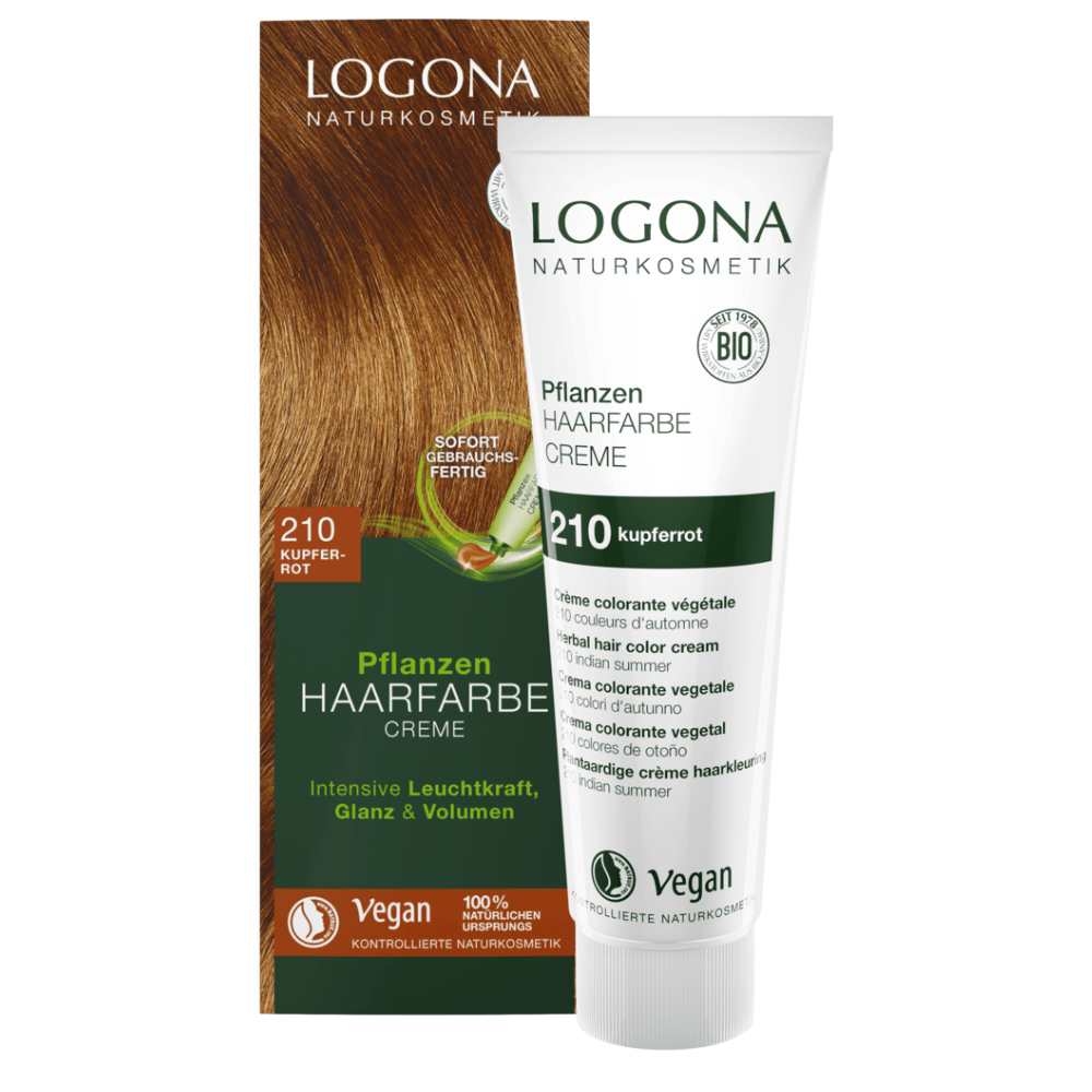 Logona - Organic Hair Color Color Cream Copper Red (210), 150 ml