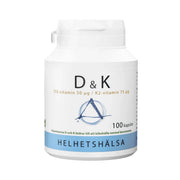D & K, Vitamin D3 & Vitamin K2, 100 capsules