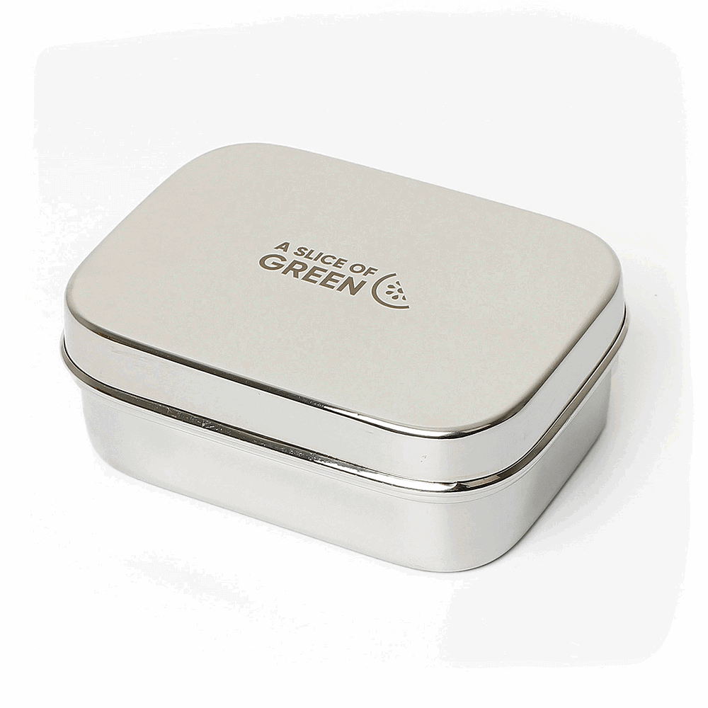 A Slice of Green - Stainless Steel Soap Dish, 300 ml