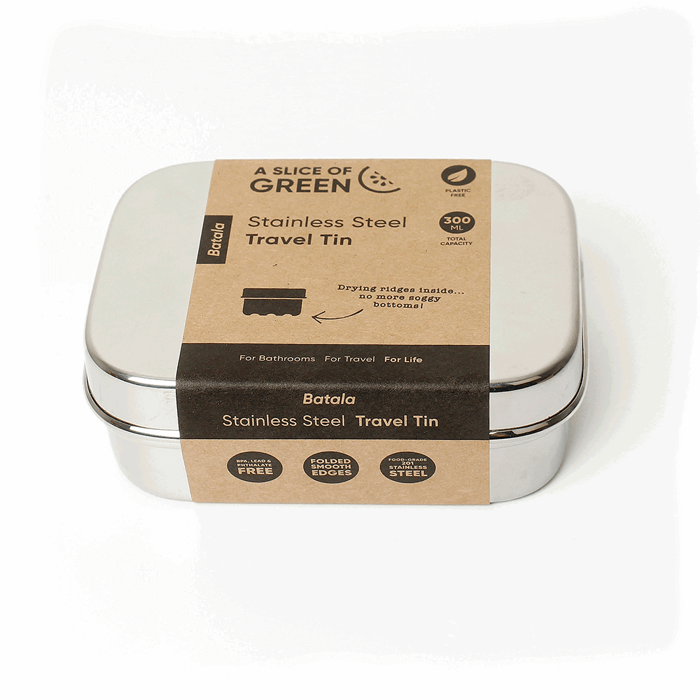 A Slice of Green - Stainless Steel Soap Dish, 300 ml