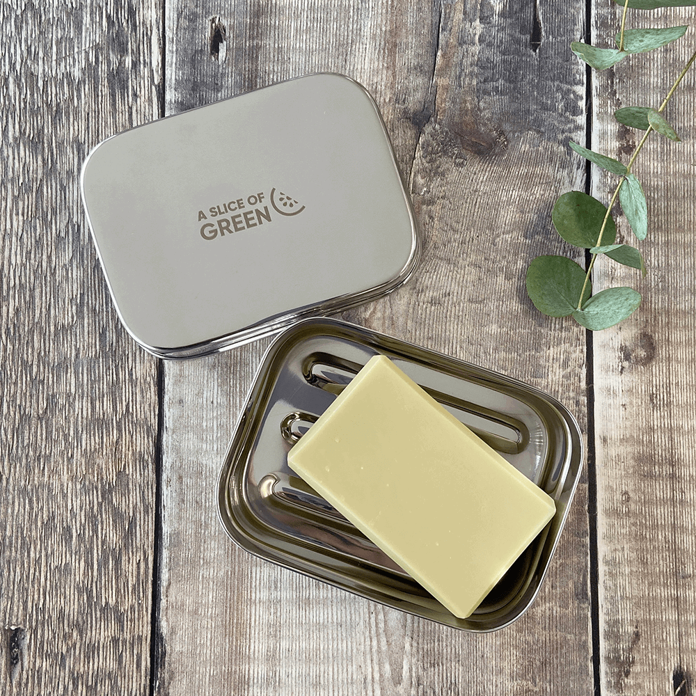 A Slice of Green - Stainless Steel Soap Dish, 300 ml