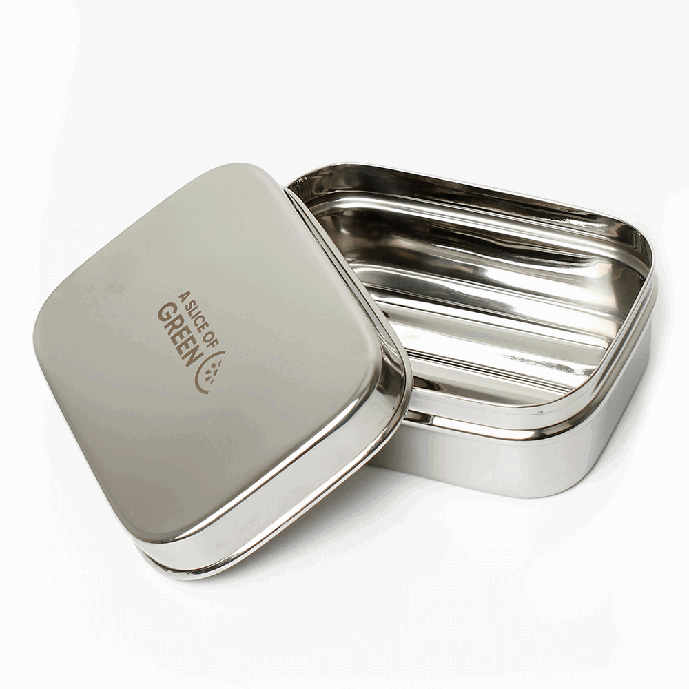 A Slice of Green - Stainless Steel Soap Dish, 300 ml