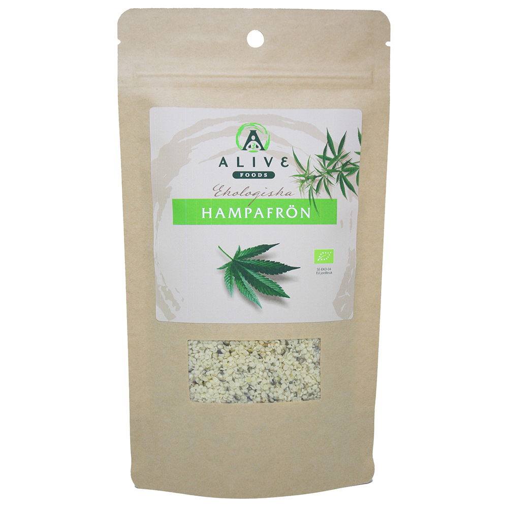 Alive Foods RAW Organic Hulled Hemp Seeds, 400 g