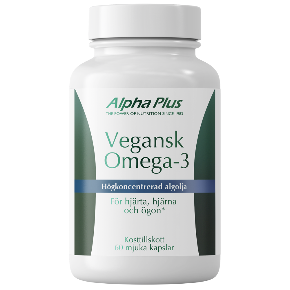 Alpha Plus Vegan Omega 3 Algae Oil, 60 capsules