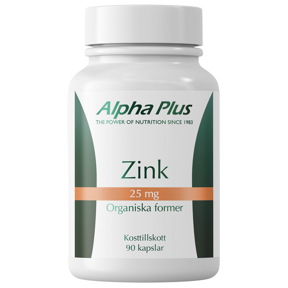 Alpha Plus Zink 25 mg, 90 kapslar