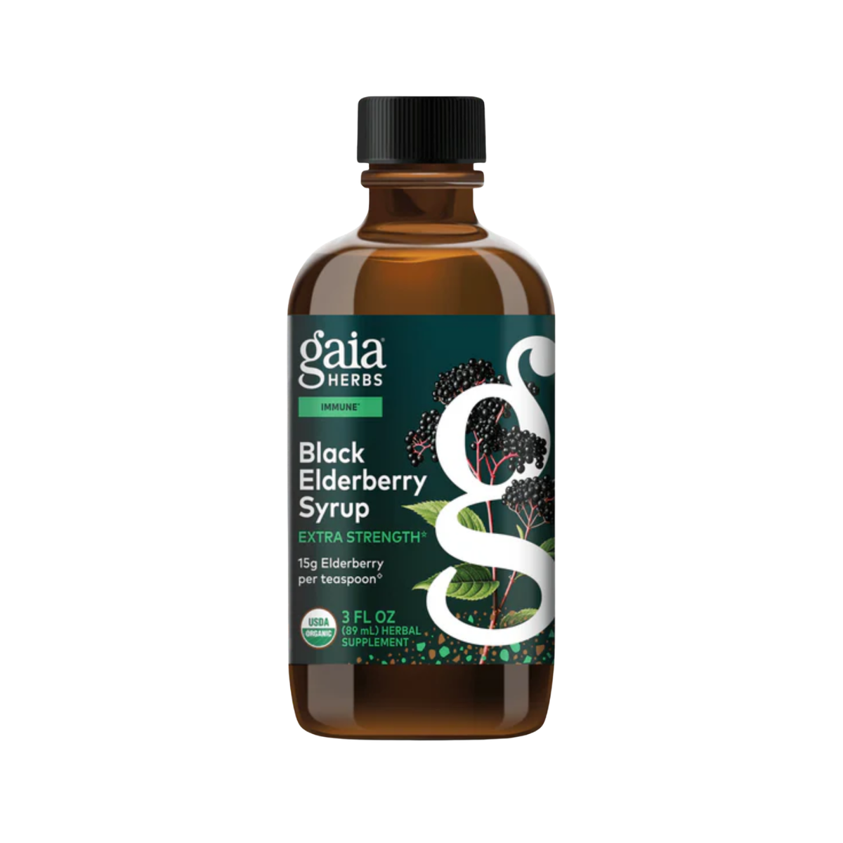 Gaia Herbs Black Elderberry Syrup / Elderflower Syrup