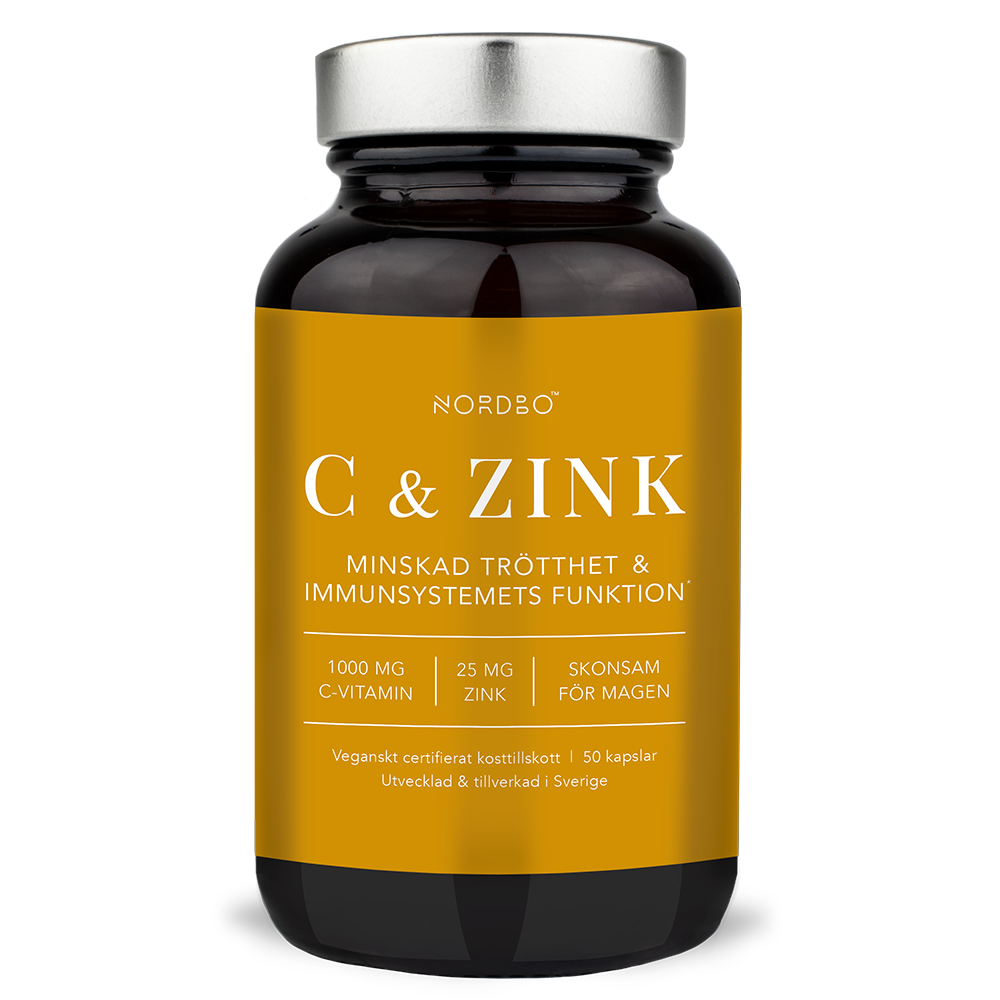Nordbo - C-vitamin & Zink, 50 kapslar