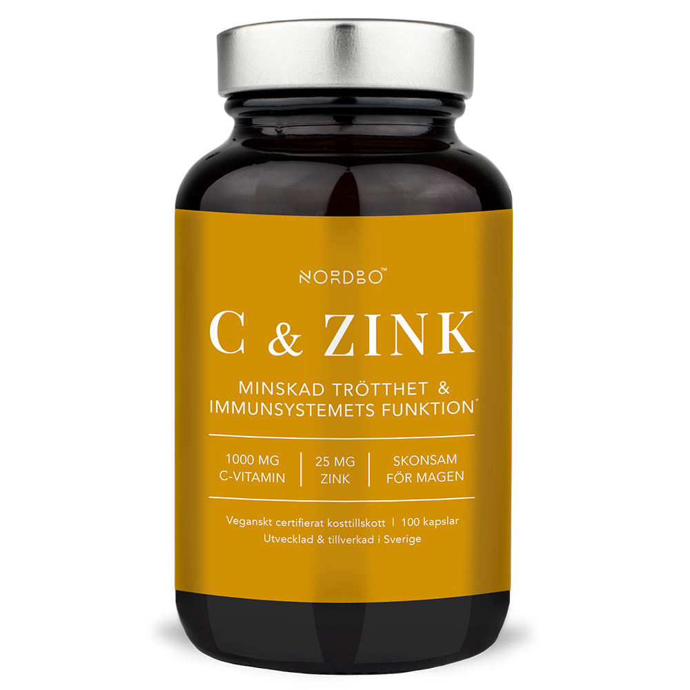 Nordbo - C-vitamin & Zink, 100 kapslar
