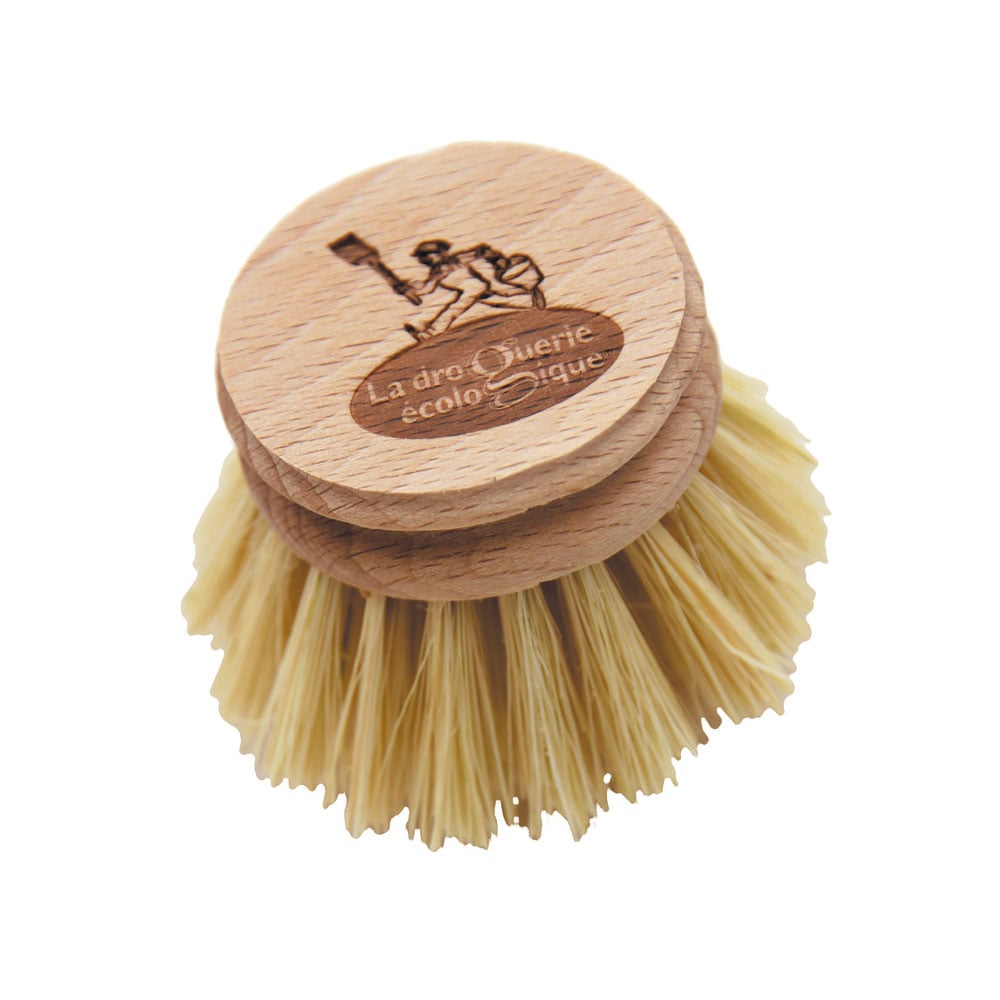 Dish Brush Head Refill in Untreated Wood & Agave Fiber