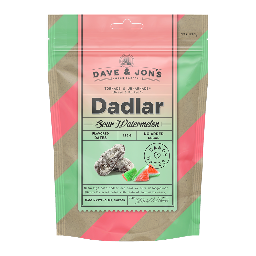 Dave & Jon’s Dates Sour Watermelon "Candy Dates"