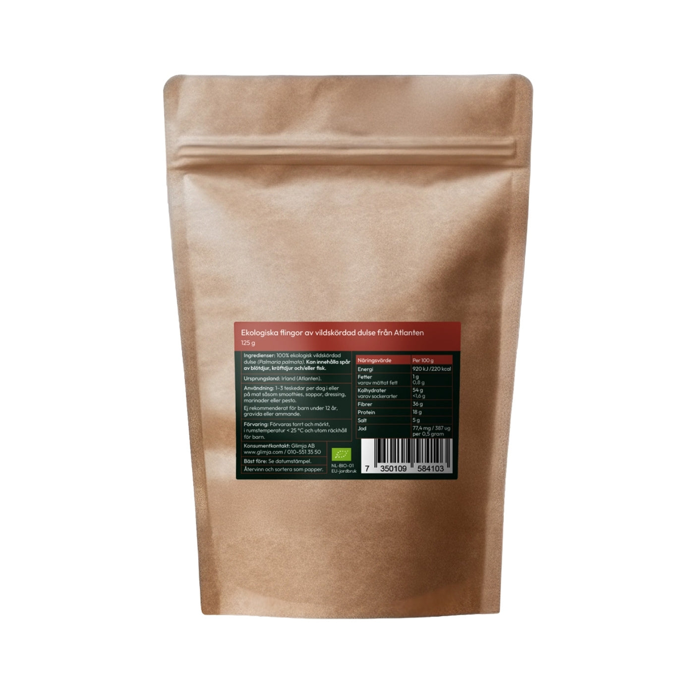 Organic Dulse Flakes 125 g - Glimja