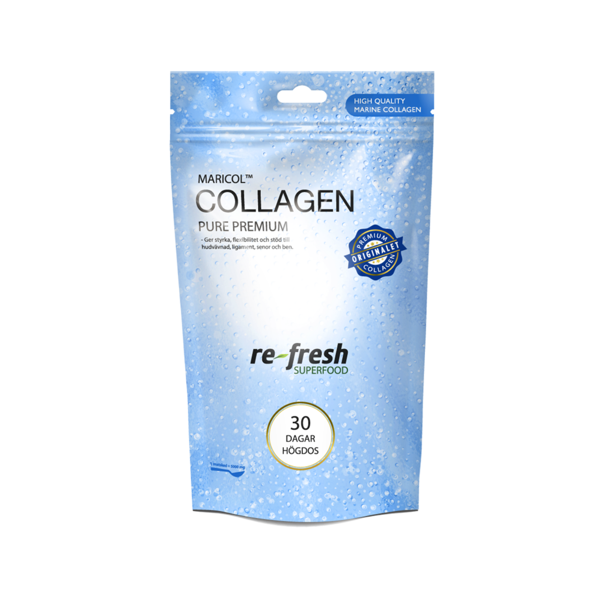 Collagen Pure Premium Pulver Højdosering 30 dage, 150 g