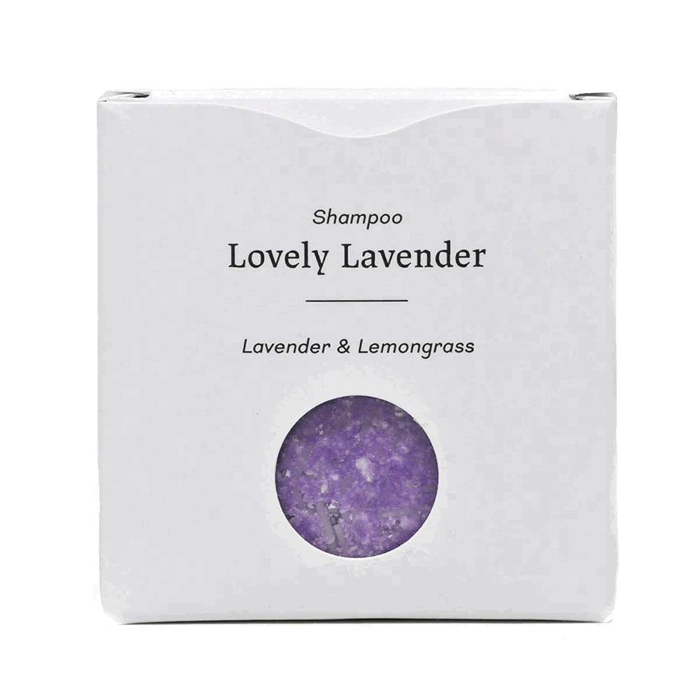 Grön Lycka - Lovely Lavendel Schampo för torrt hår / lockigt hår / mjäll