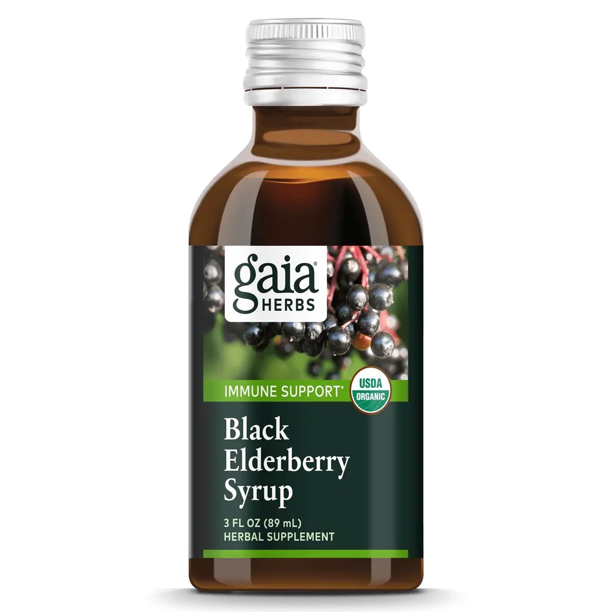 Gaia Herbs Black Elderberry Syrup / Elderflower Syrup