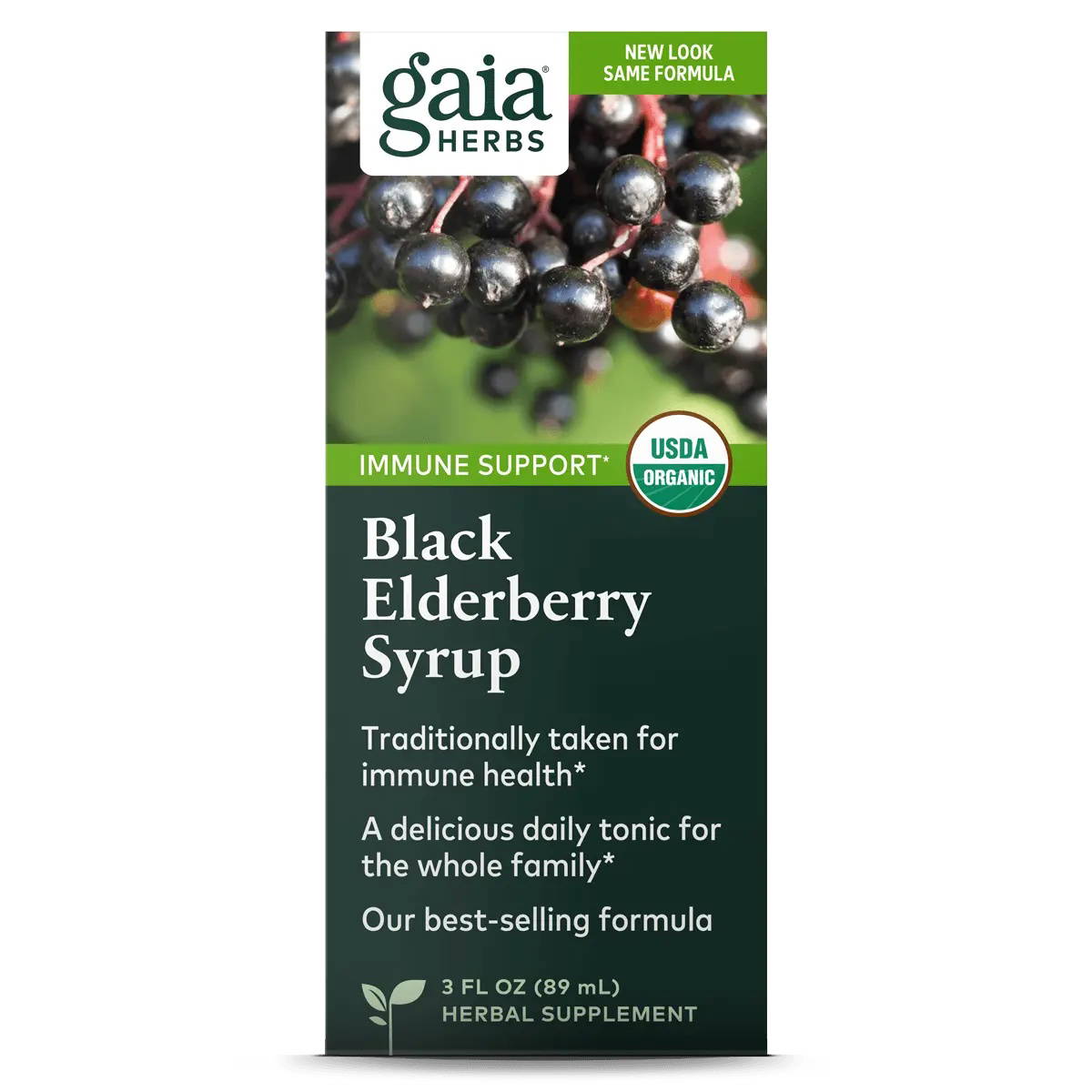 Gaia Herbs Black Elderberry Syrup / Elderflower Syrup