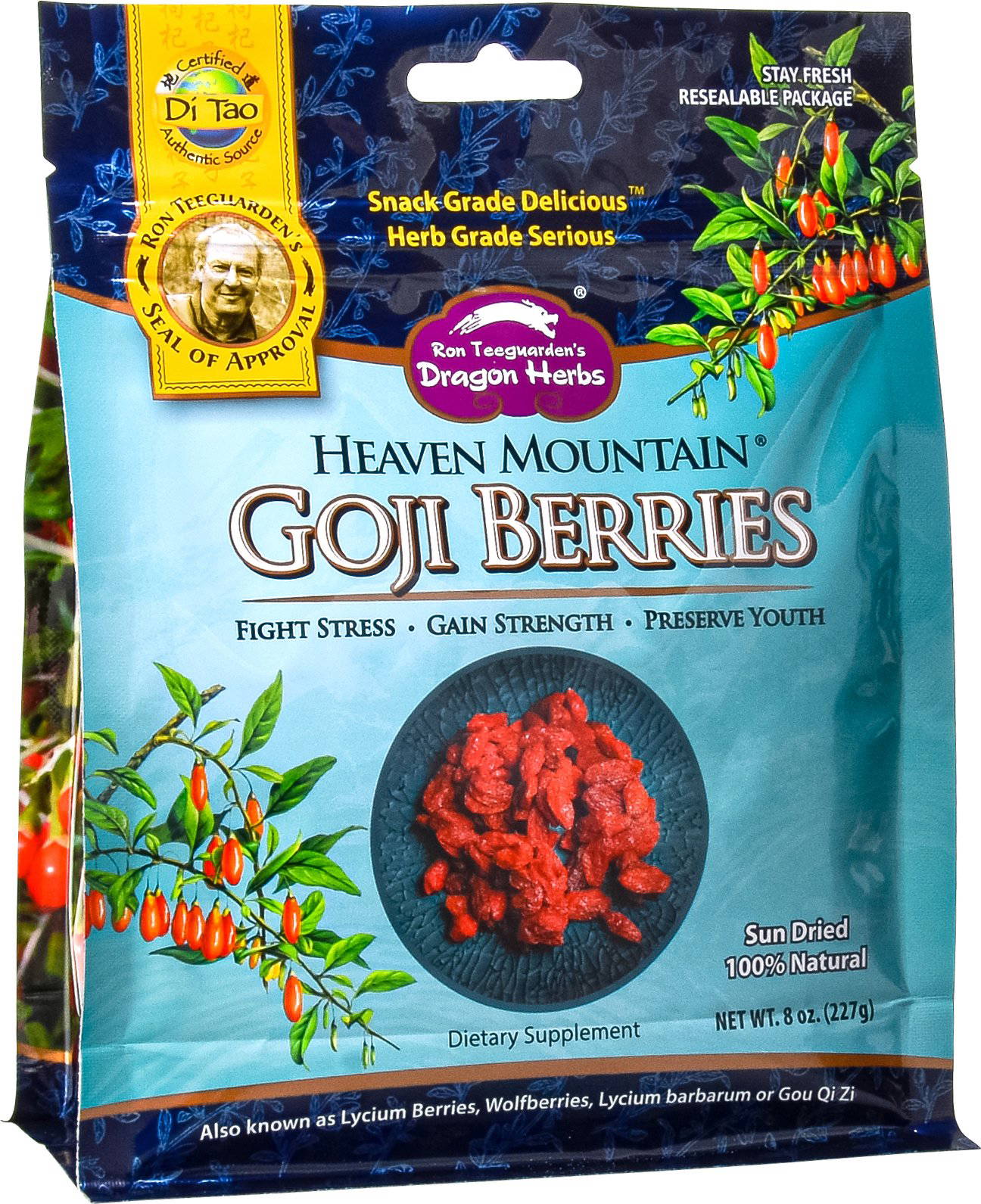 Sun-Dried Goji Berries - Heaven Mountain from Dragon Herbs