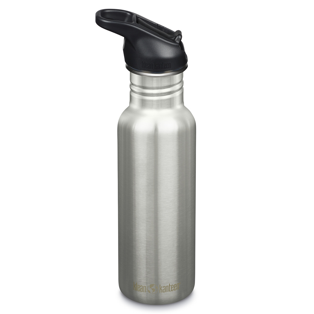 Klean Kanteen - Vattenflaska Classic Flip Seal Sport Cap, Brushed Stainless - 532 ml