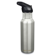 Klean Kanteen - Vannflaske Classic Flip Seal Sport Cap, Børstet Rustfritt Stål - 532 ml