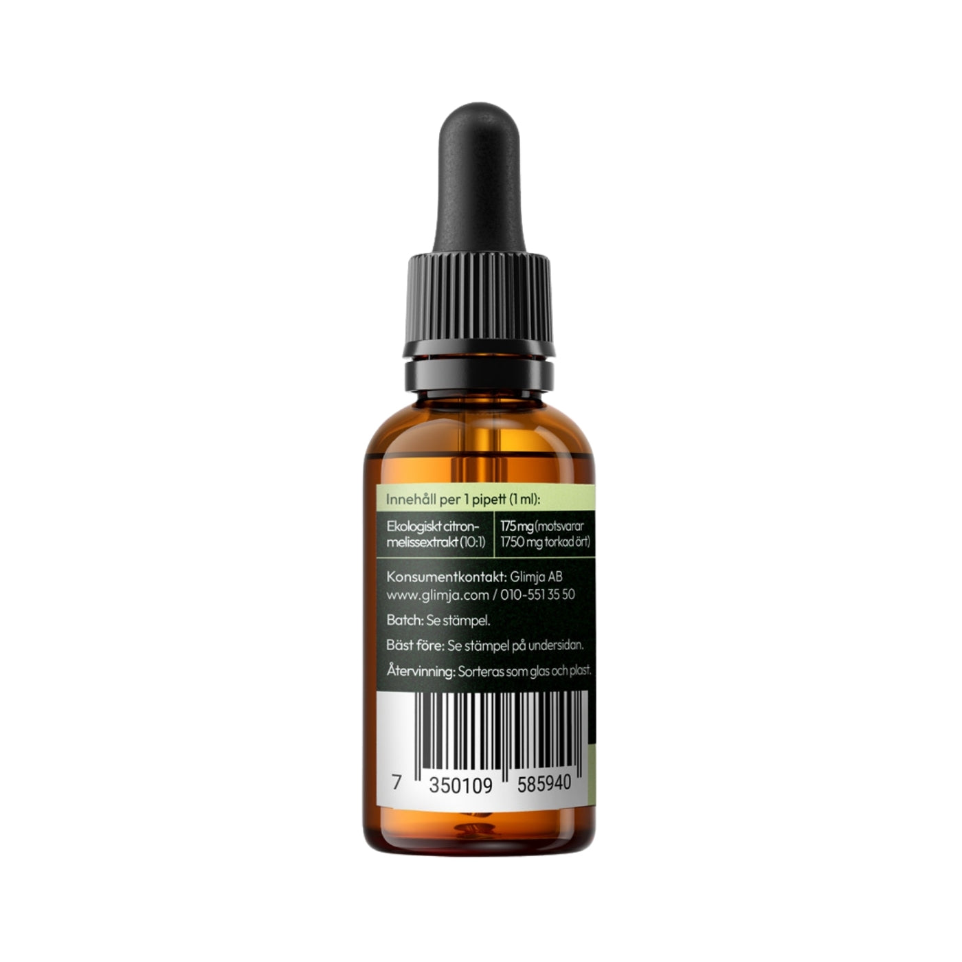 Ekologisk 10:1 Citronmeliss 30 ml - Glimja