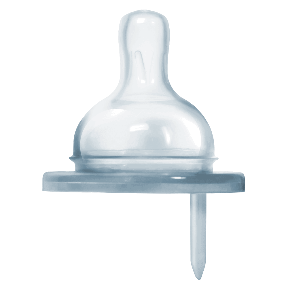 Pura - Slow Flow Nipple in Medical Silicone, 2-pack - 0 m+