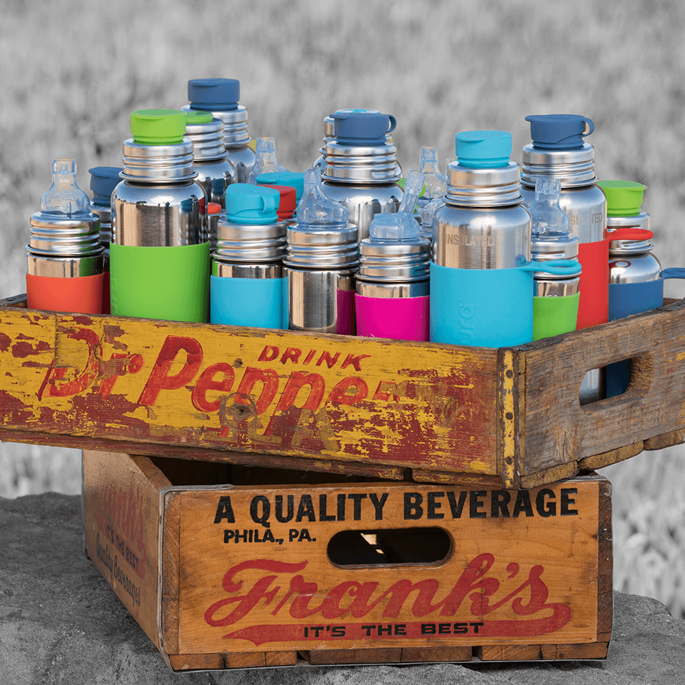 Pura - Stainless Steel Sport Water Bottle with Silicone Sleeve 325 ml, Monster Sleeve