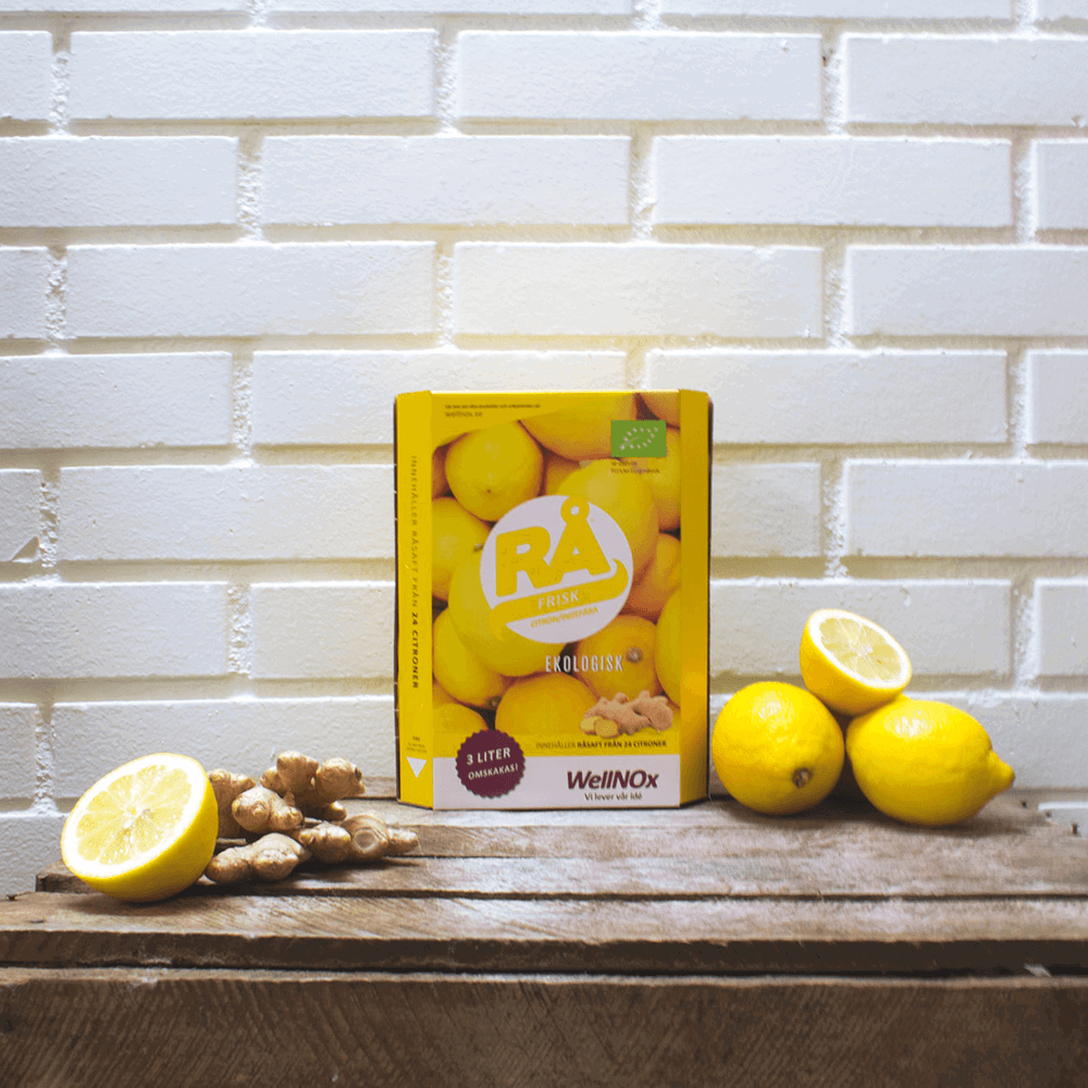 RÅ Frisk Ekologisk Citron & Ingefära 3L - Bag-In-Box – Glimja