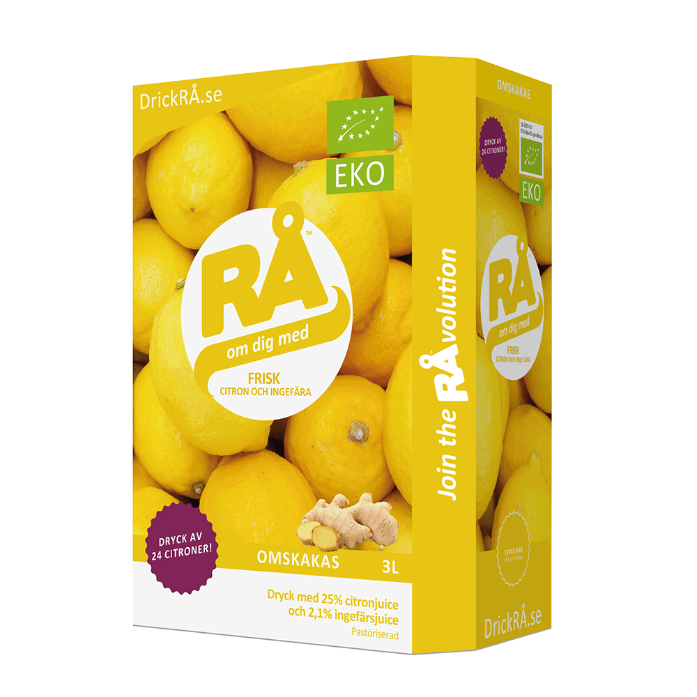 RÅ Fresh, Lemon & Ginger Organic - Bag-in-box, 3 L