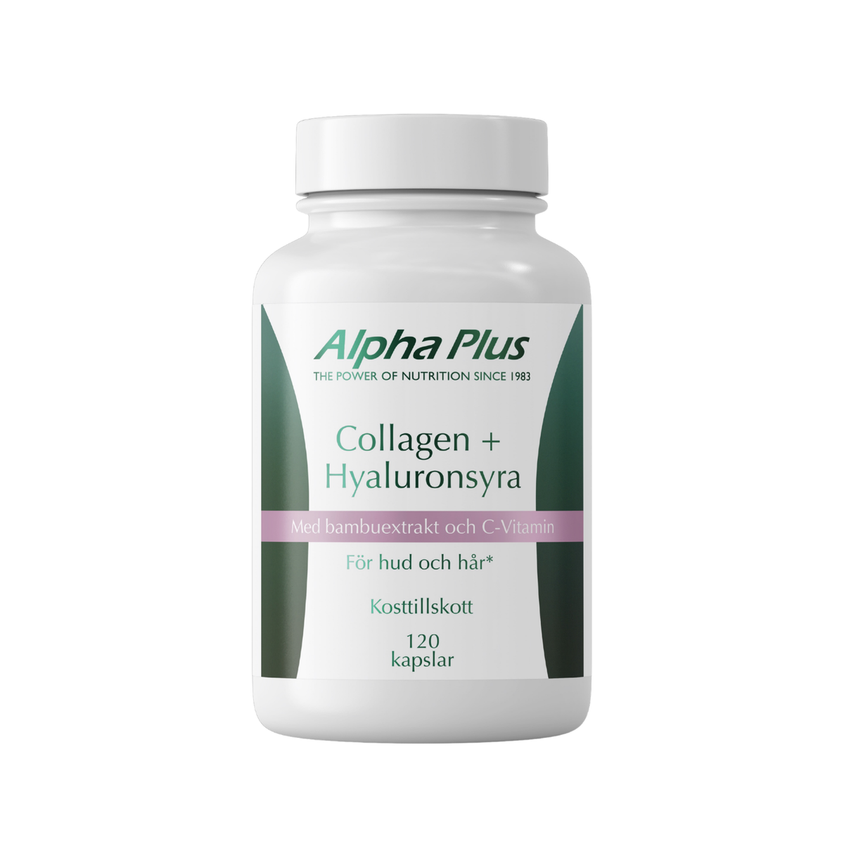 Kollagen + Hyaluronsyre 120 kapsler - Alpha Plus