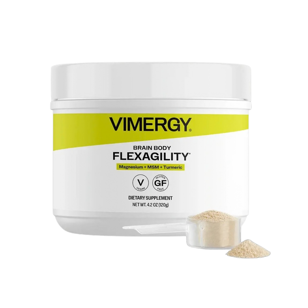 Brain Body Flexagility Magnesium, MSM & gurkemeie 120 g - Vimergy