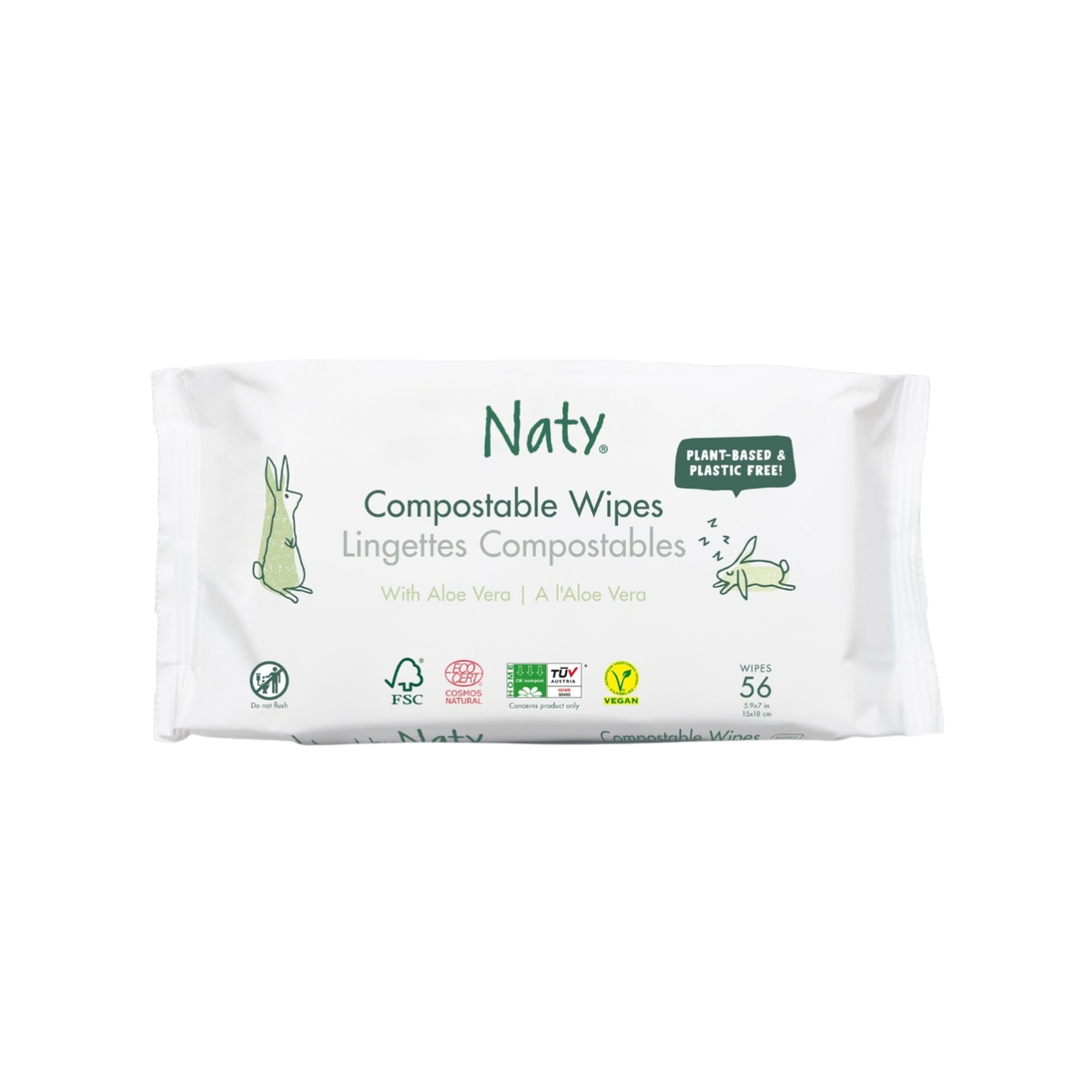 Aloe Vera wet wipes 56 pcs - Naty