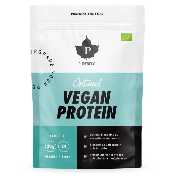Pureness Athletics Optimal Organic Vegan Protein Natural, 600 g