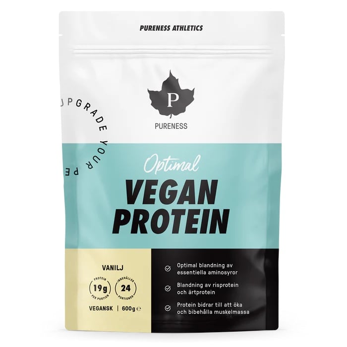 Pureness Athletics Optimal Organic Vegan Protein Vanilla, 600 g