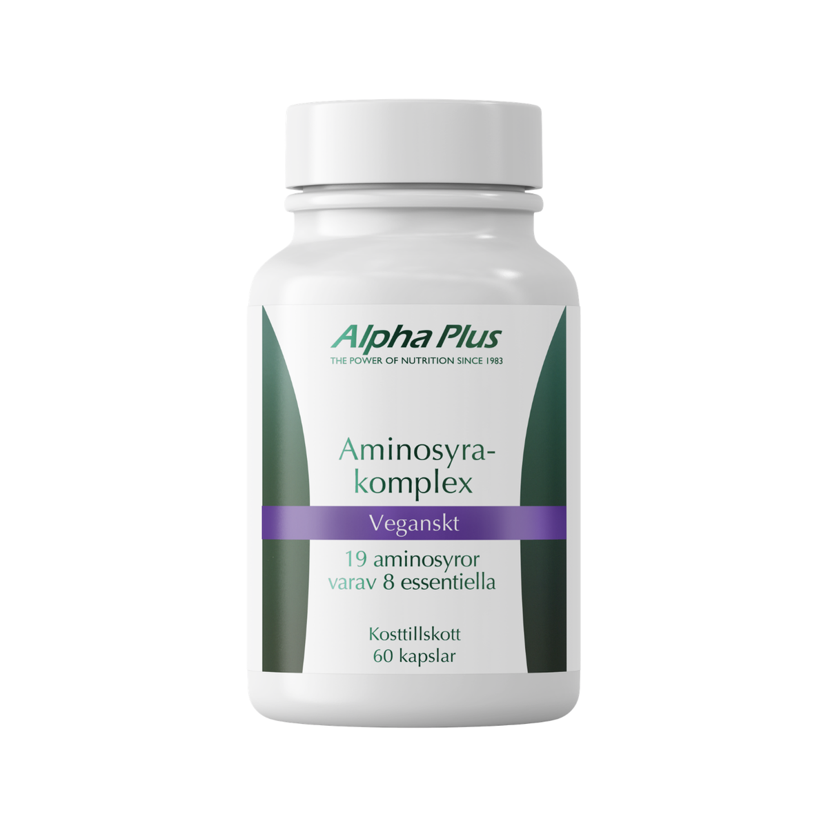 Vegansk aminosyrekompleks 60 kapsler - Alpha Plus