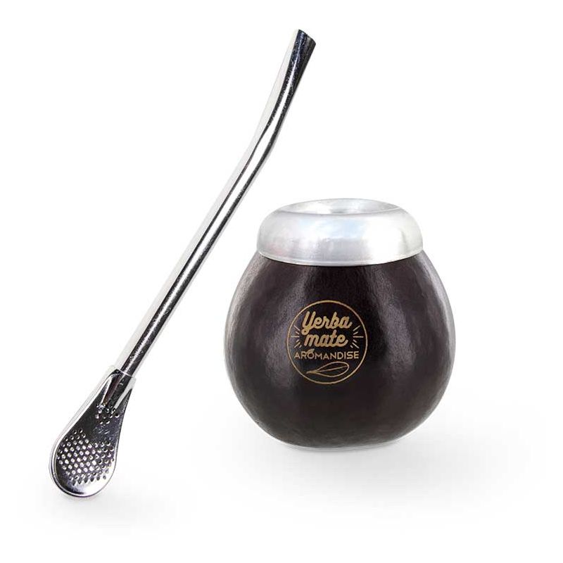 Calabash with Bombilla for Yerba Mate tea