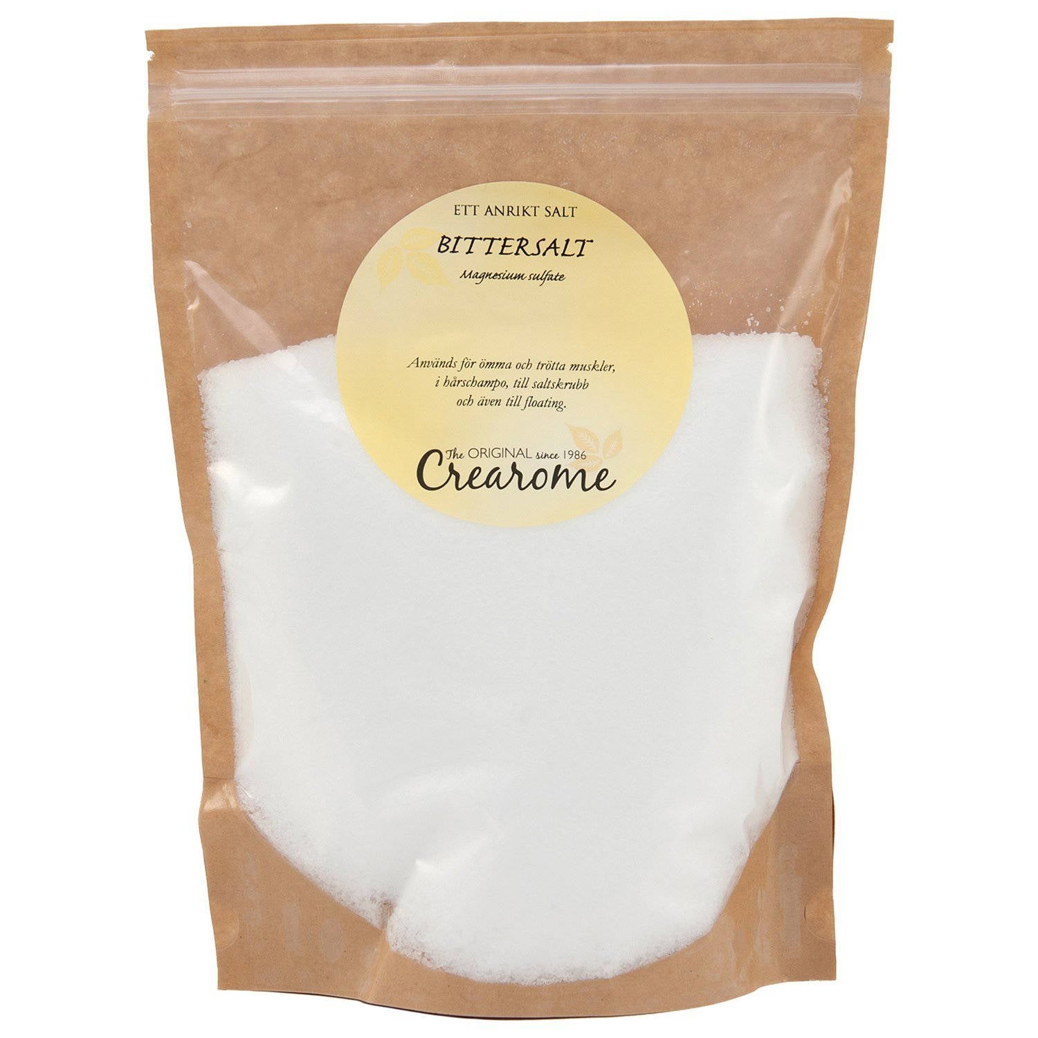 Epsomsalt (Bittersalt) til bad/skrub 1 kg