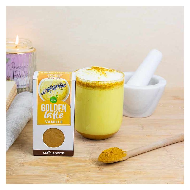 Turmeric Latte with Vanilla/Cocoa