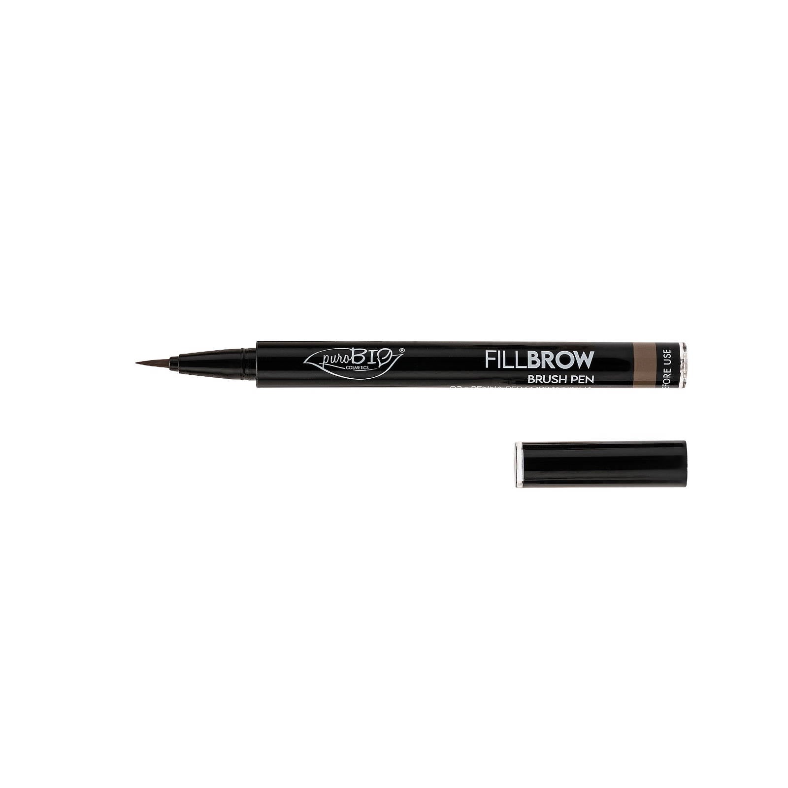 PuroBIO Cosmetics - Fillbrow Brush Pen Eyebrow Pencil 04 Soft Black