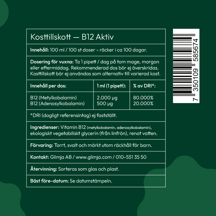 Glimja Flytande Aktiv B-12, 100 ml