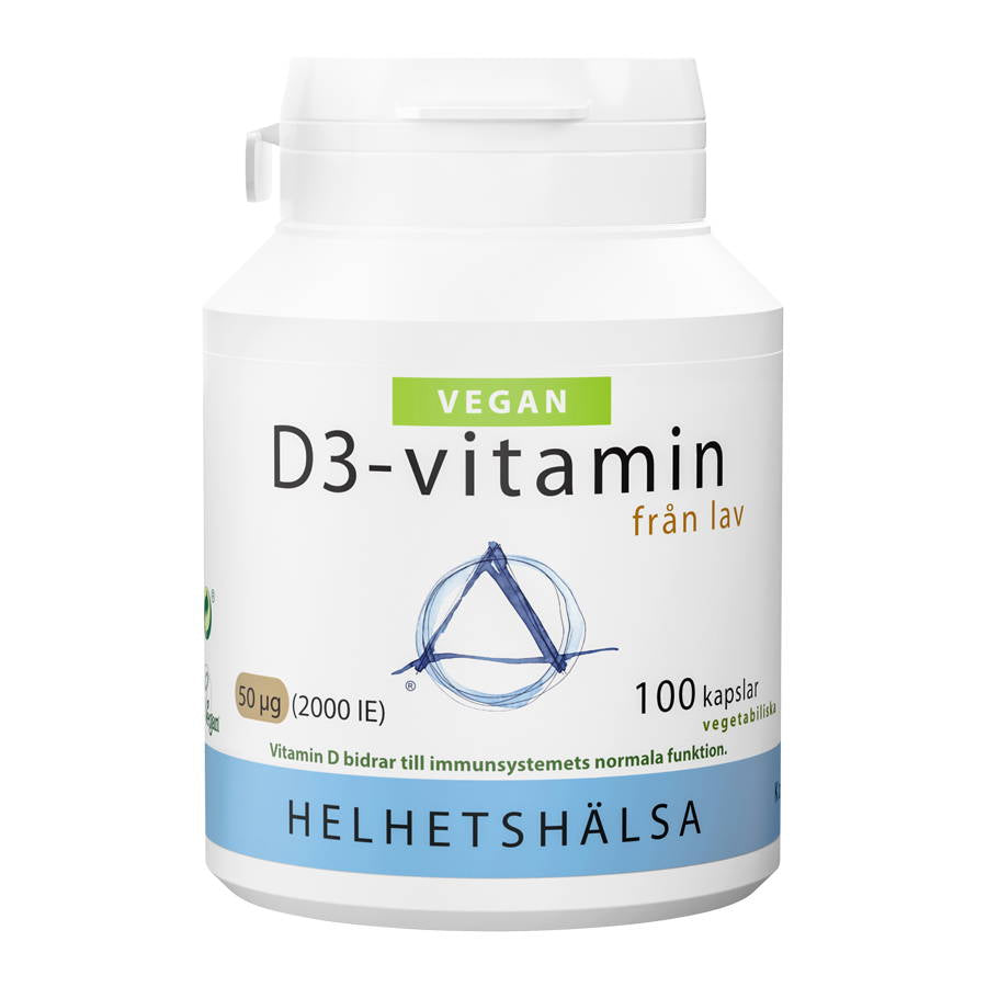 Vegan D3 vitamin 50 µg, 100 capsules