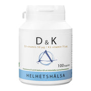 D & K, Vitamin D3 & Vitamin K2, 100 capsules