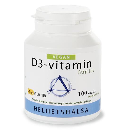 Helhetshälsa Vegan Vitamin D3, 100 capsules