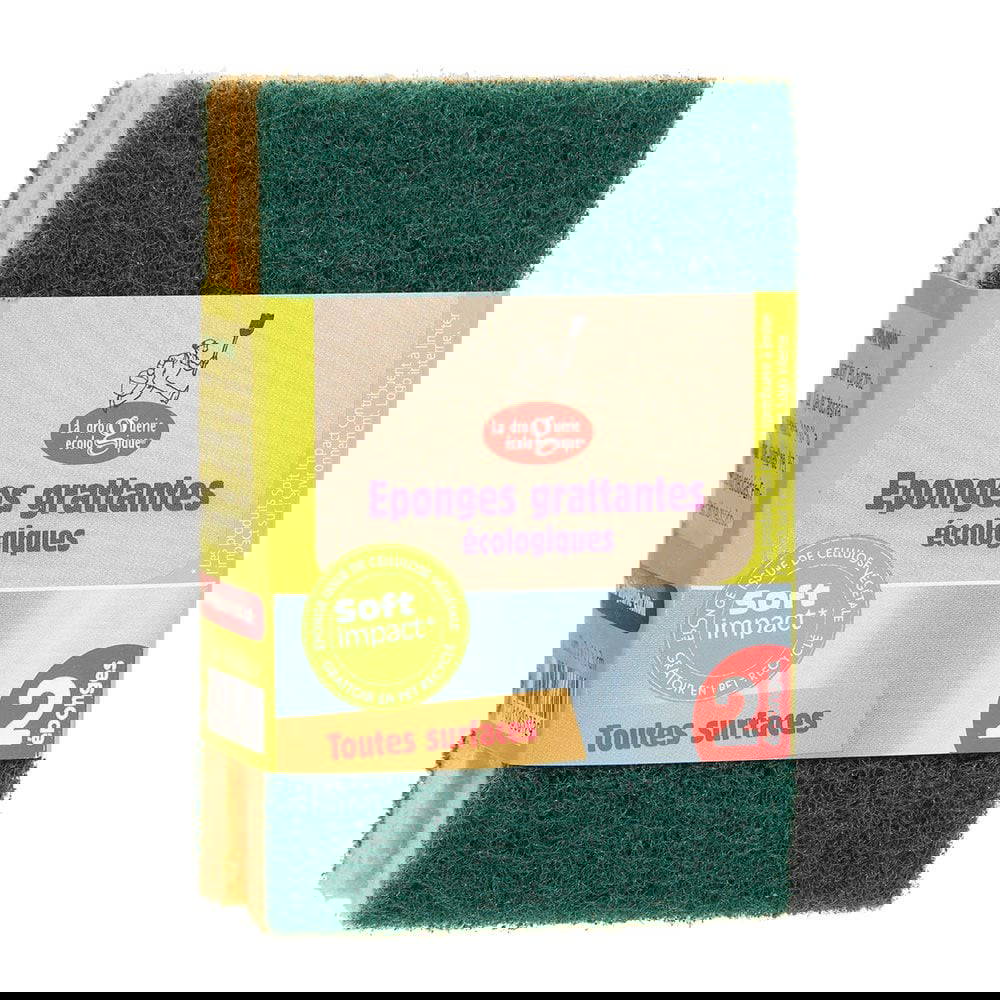 Coarse Green Kitchen Sponge 2-pack